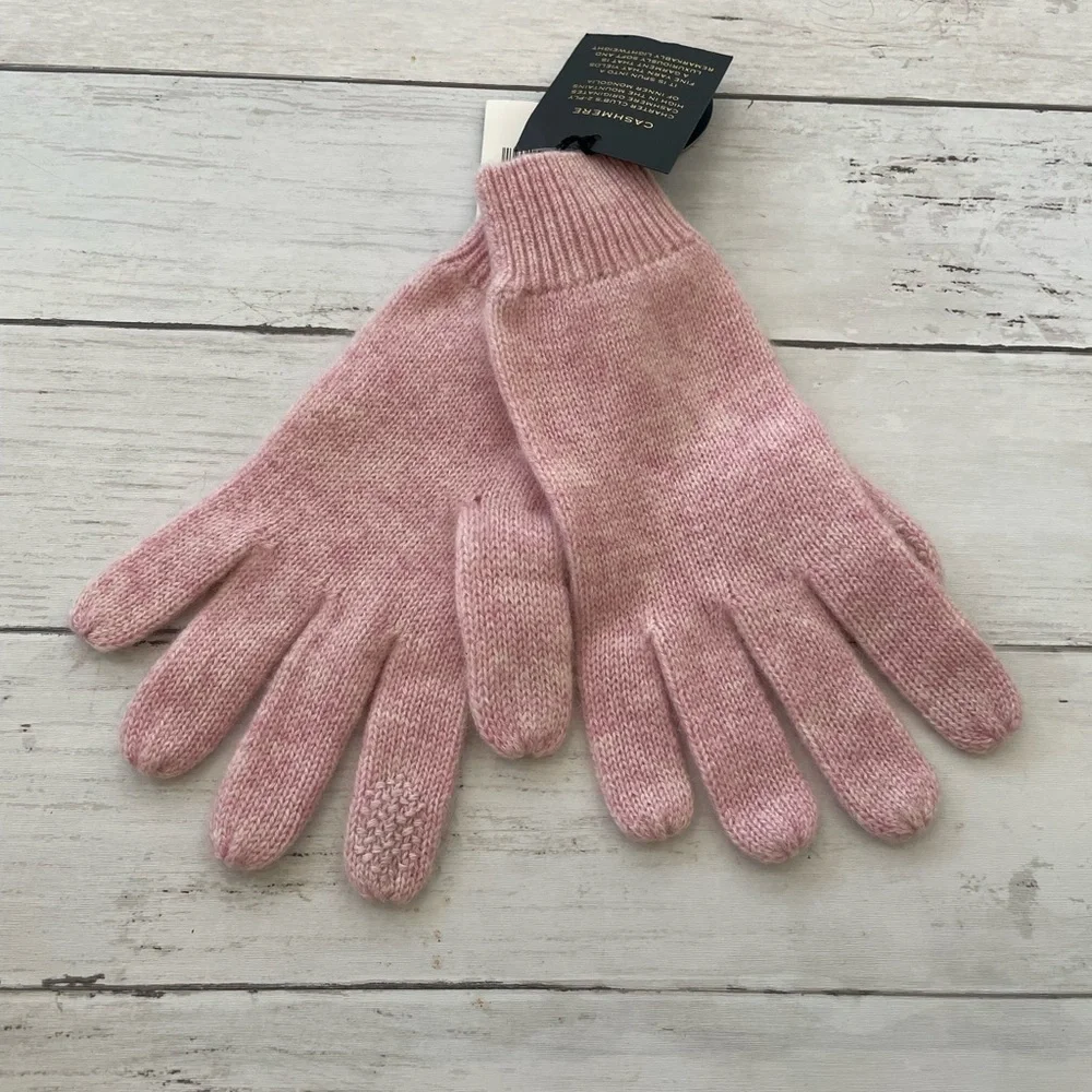 Touch Screen Compatible Gloves Charter Club 100% Cashmere Pink One-Size NWT